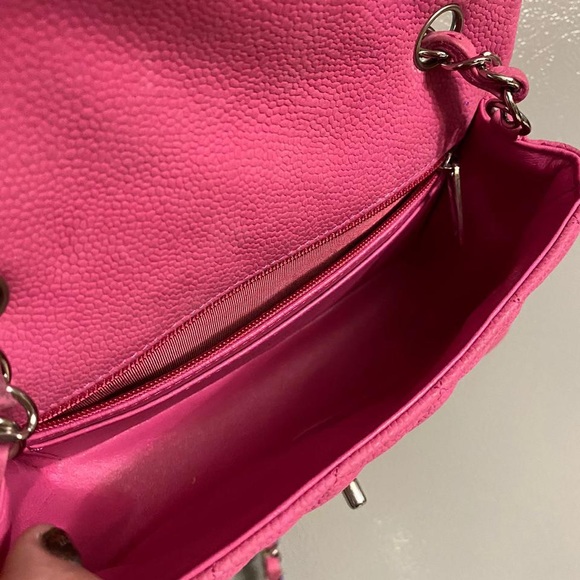 Chanel caviar leather pink small bag - Picture 4 of 16